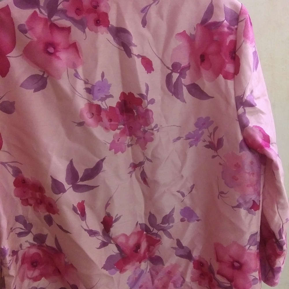 TOG shop pink flower print long sleeve blouse.